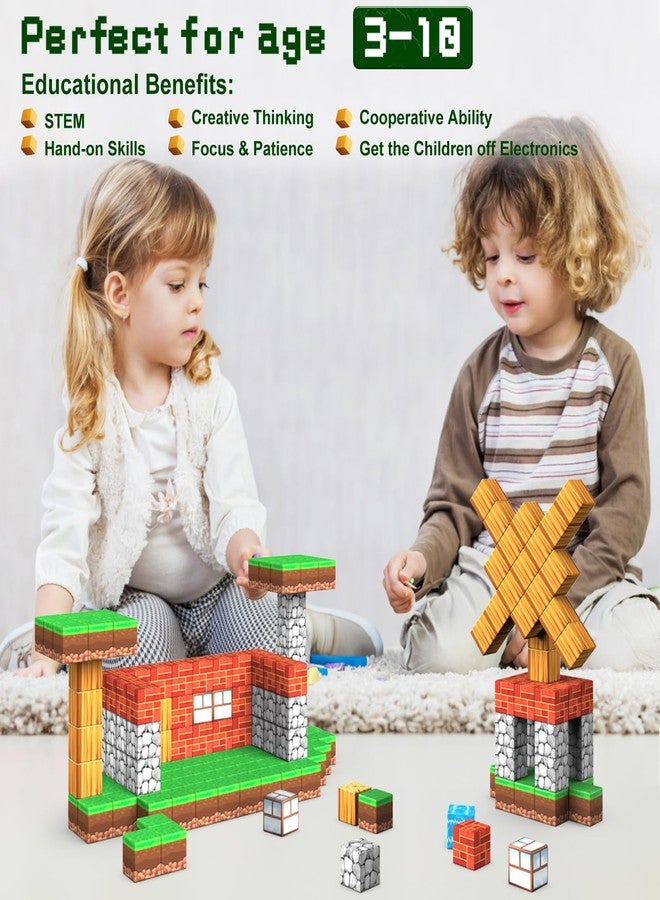 Wanplay Magnetic Blocks Toys,3D Magnetic Building Toys Blocks Game Set,100PCS Construction Toys for Kids Ages 3+,STEM Sensory Educational Stacking Magnet Blocks, Christmas Birthday Gifts for Boys Girls - Image 5